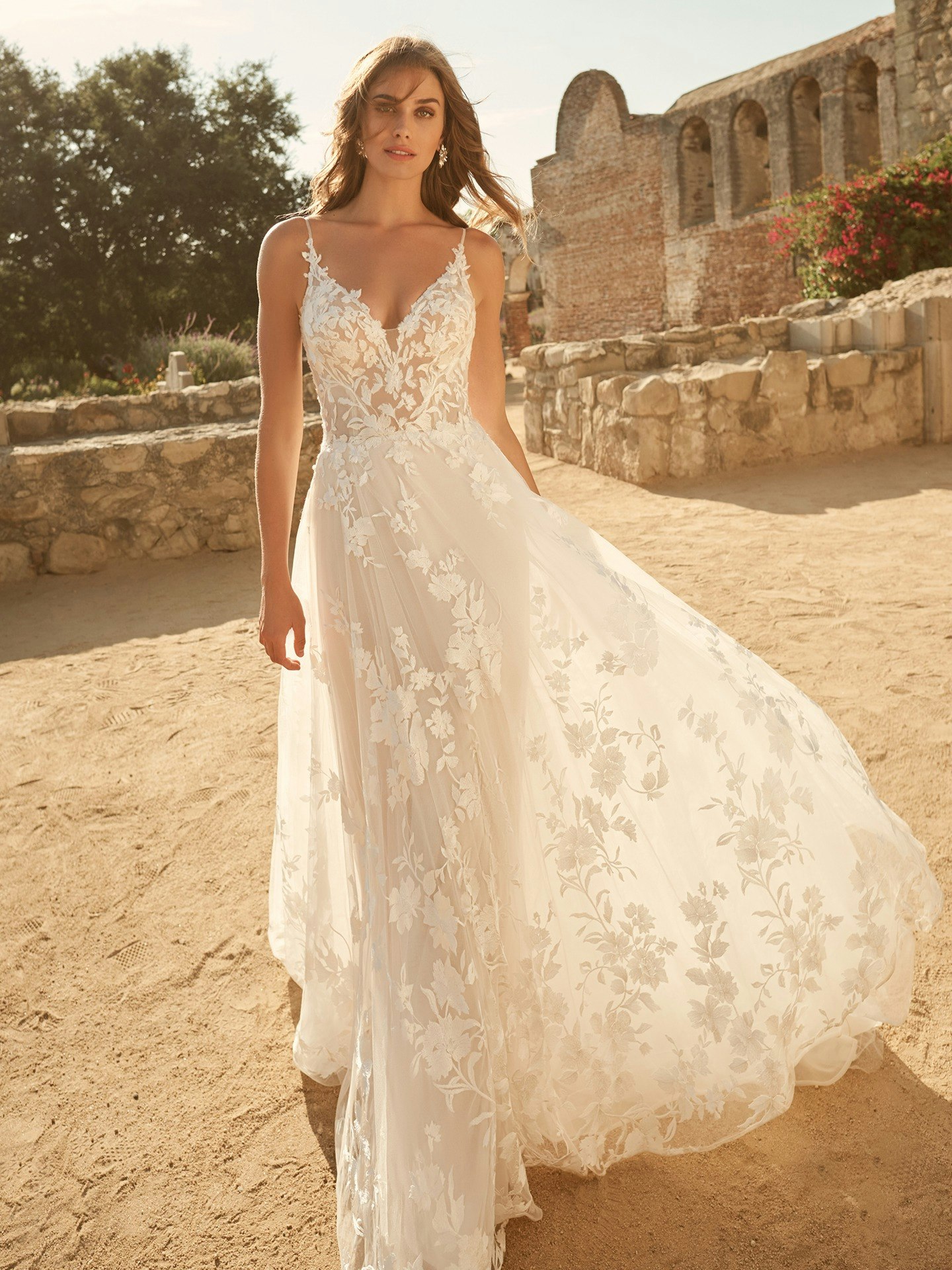 Whimsical Lace A-line Wedding Gown ...